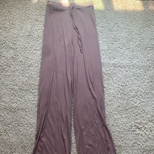 White Fox Brown Flowy Pants